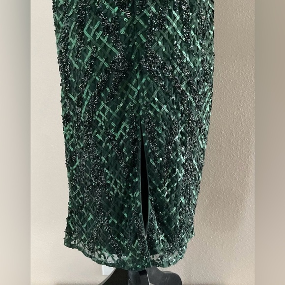 Mac Duggal Green Sequin Midi Dress - Picture 16 of 16